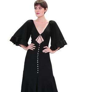Maxi Black Dress Sleeves